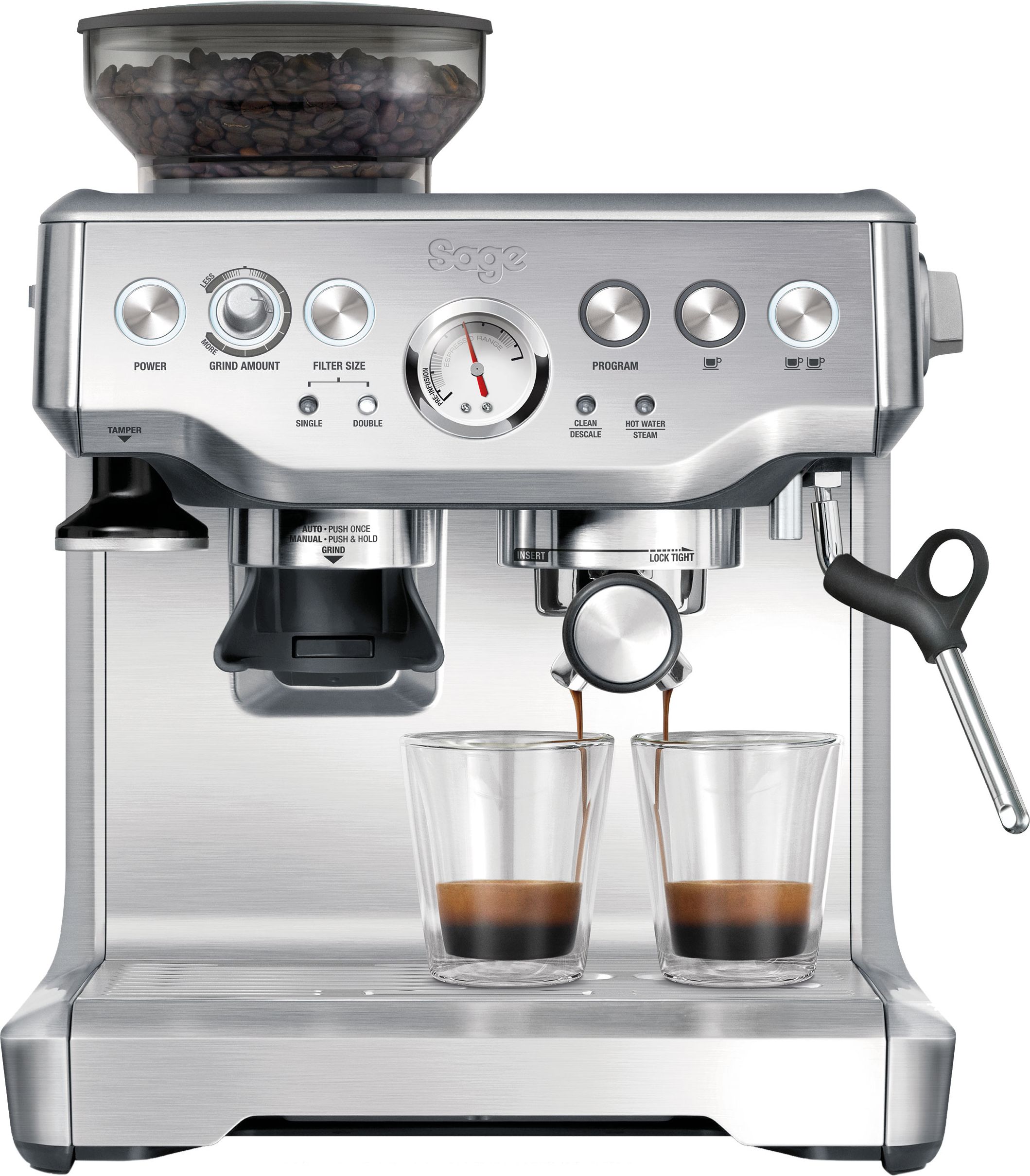 Sage The Barista Express Espresso Machine - Stainless Steel - Integrated Grinder